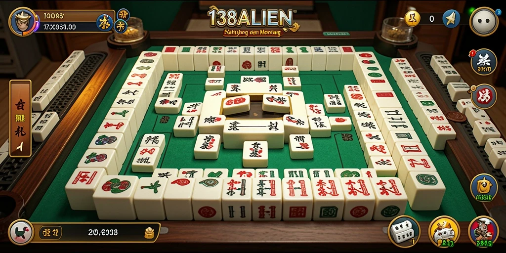 Screenshot utama menampilkan gameplay <strong>Mahjong</strong> yang menantang dan menarik.