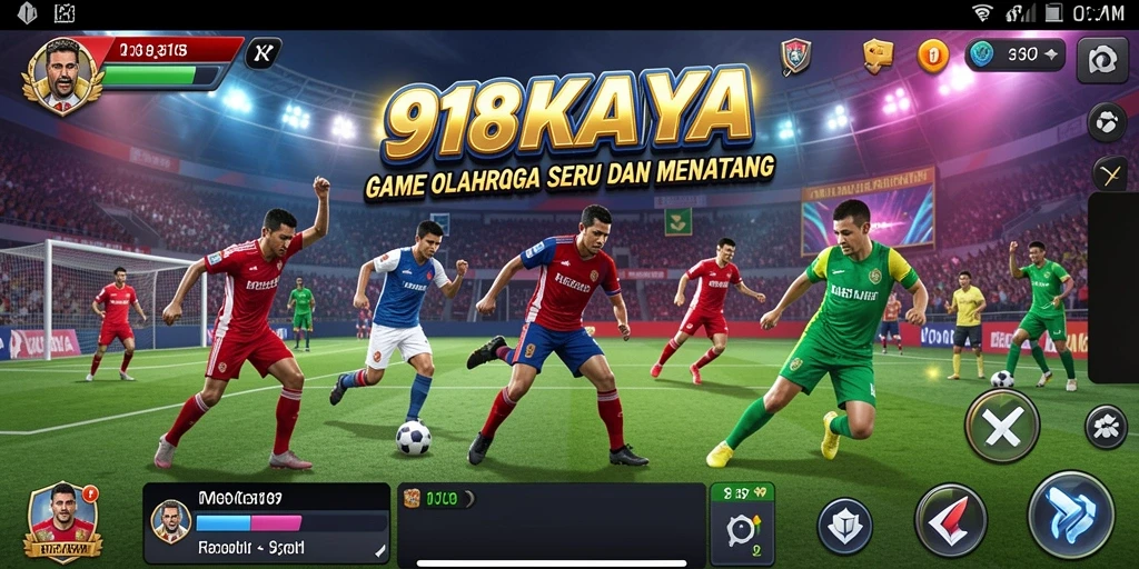 Tampilan aksi seru dalam permainan olahraga 918KAYA.