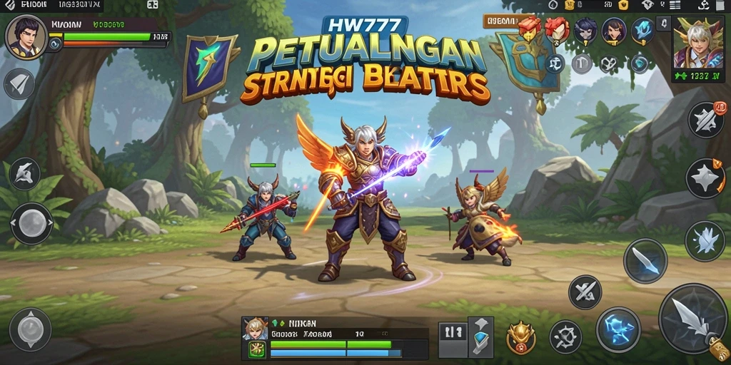 Screenshot gameplay HW777 menunjukkan aksi strategis yang mendebarkan.