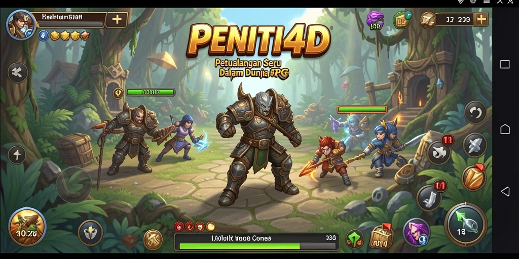 Tampilan gameplay PENITI4D yang memukau dan penuh aksi RPG.