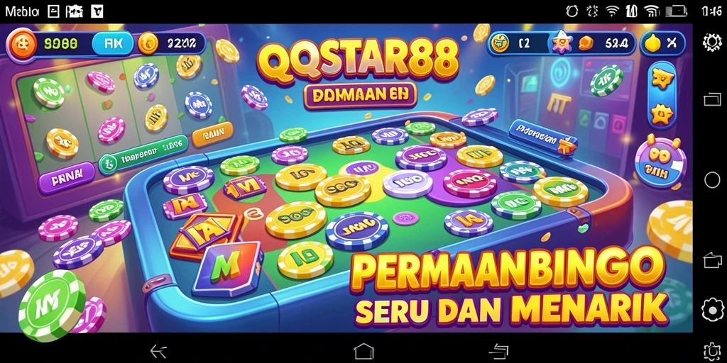 Tampilan aksi seru dalam permainan Bingo QQSTAR88.