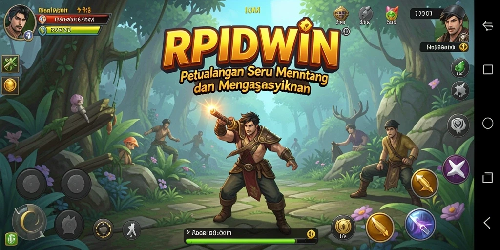 Tangkapan layar RPIDWIN yang menampilkan aksi seru dalam petualangan.