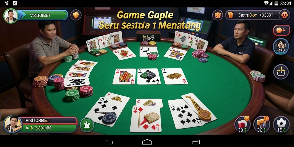 Tangkapan layar gameplay Gaple di VISITORBET yang menarik.